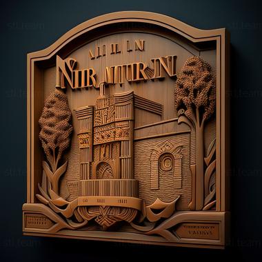 3D model Durham North Carolina (STL)